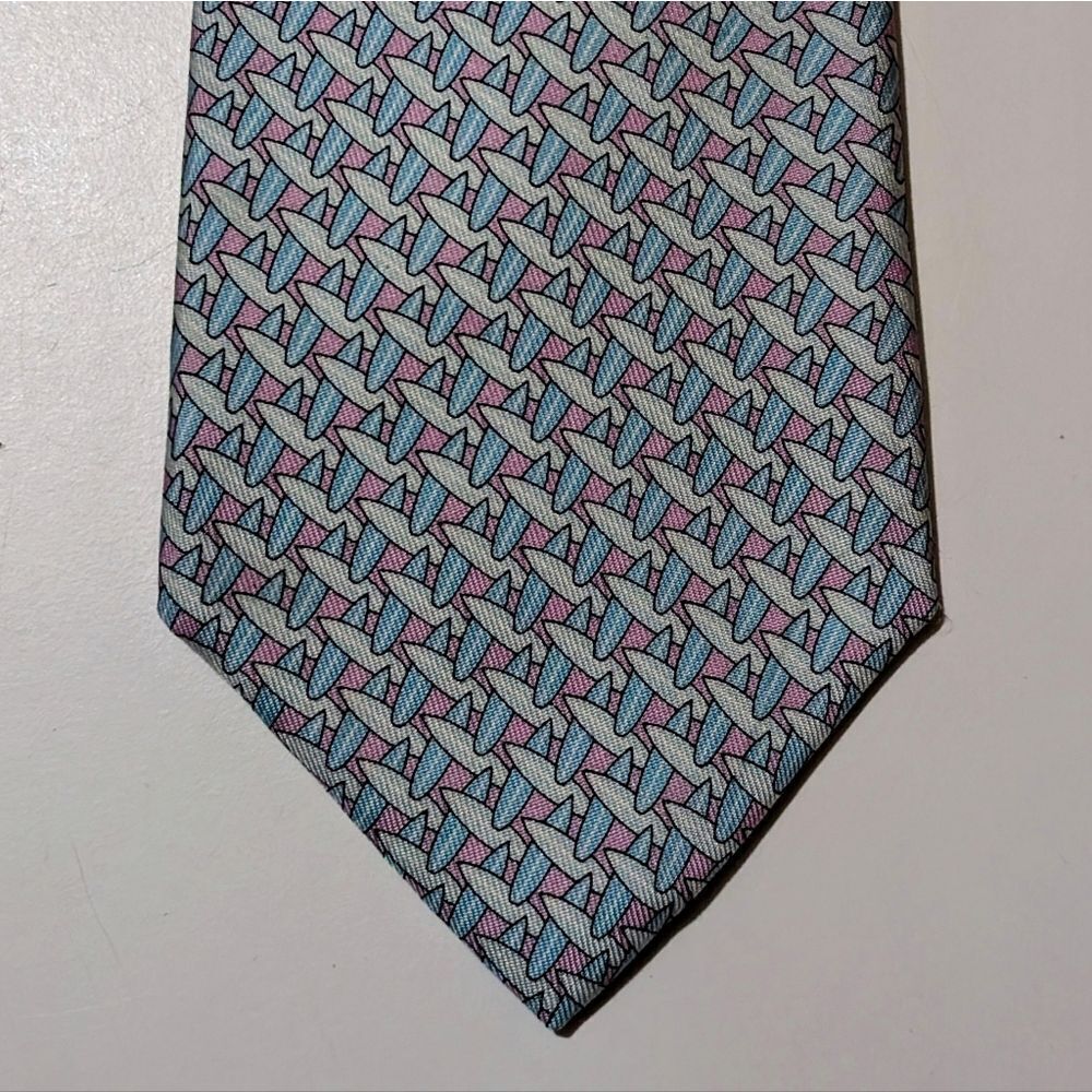 Vineyard Vines Marthas Vineyard Silk Tie Lt Blue Silk Necktie